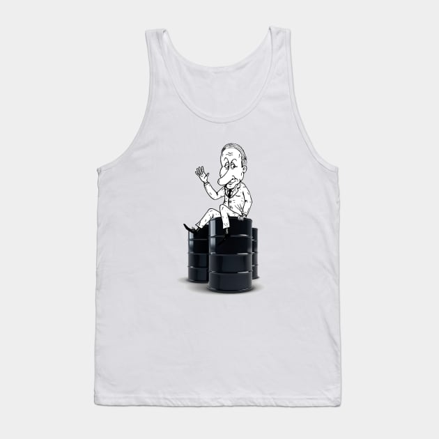 Putin's Oil Barrels Tank Top by metlitskiy